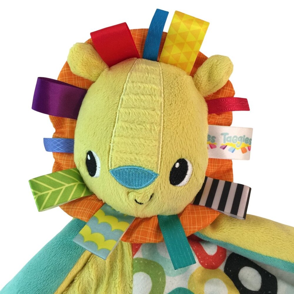 Bright Starts‎ Taggies Lion Lovey 14" Baby Security Blanket Circles Colorful